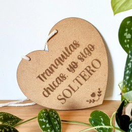 Cartel Niño Boda Corazón, cartel madera boda, cartel paje boda, Alegría Estudio