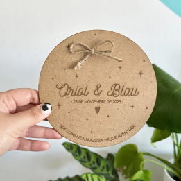 Porta Anillos Clásico, porta alianzas boda, porta anillos de madera, Alegría Estudio