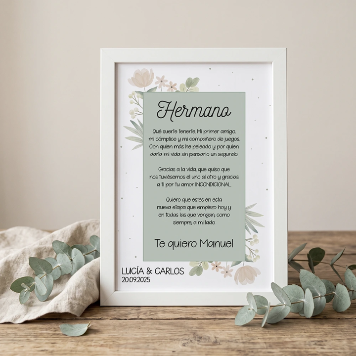 Lámina Personalizada Invitado Especial, regalo personalizado hermana, regalo hermano boda, Alegría Estudio