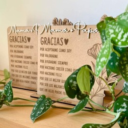 Placa de Madera Padres, placa padres bodas, regalo padres y madres boda, Alegría Estudio